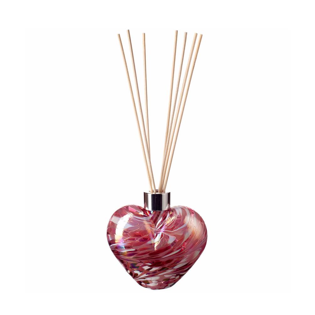 Amelia Art Glass Pink & White Heart Reed Diffuser £15.74